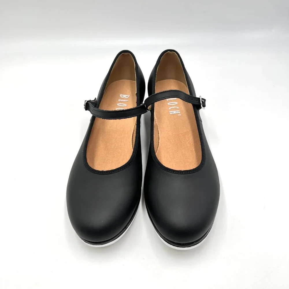 6.5N 6.5 NARROW WIDTH Bloch S0302L Tap On‎ Black Leather Mary Jane Dance Shoes